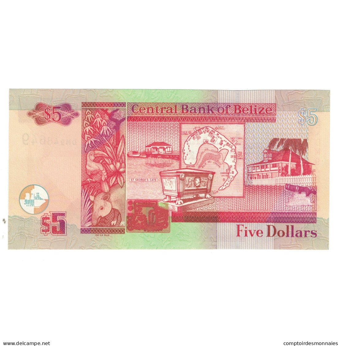 Billet, Belize, 5 Dollars, 2009, 2009-07-01, KM:67d, NEUF - Belice