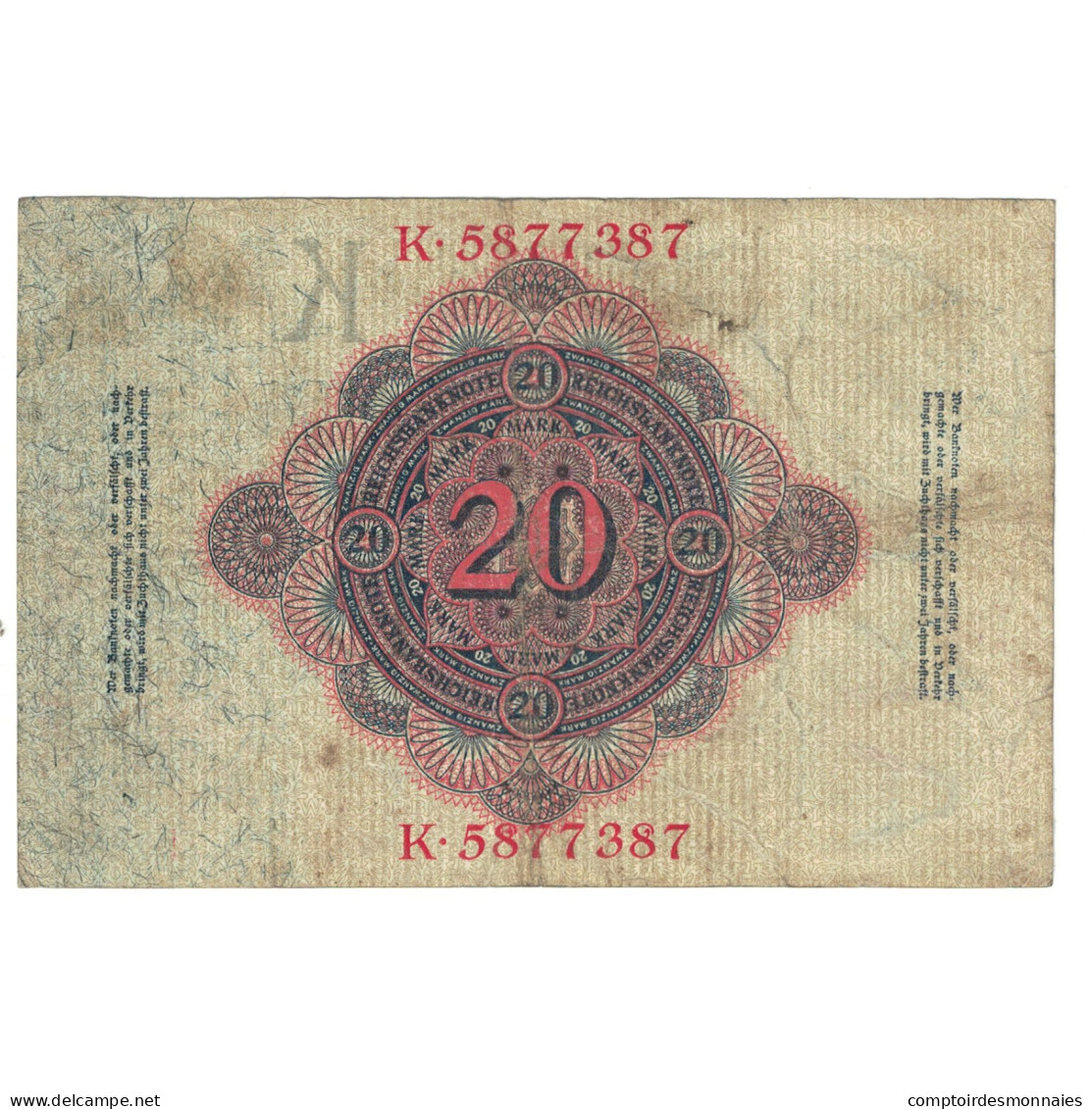 Billet, Allemagne, 20 Mark, 1914, 1914-02-19, KM:31, TB - 20 Mark