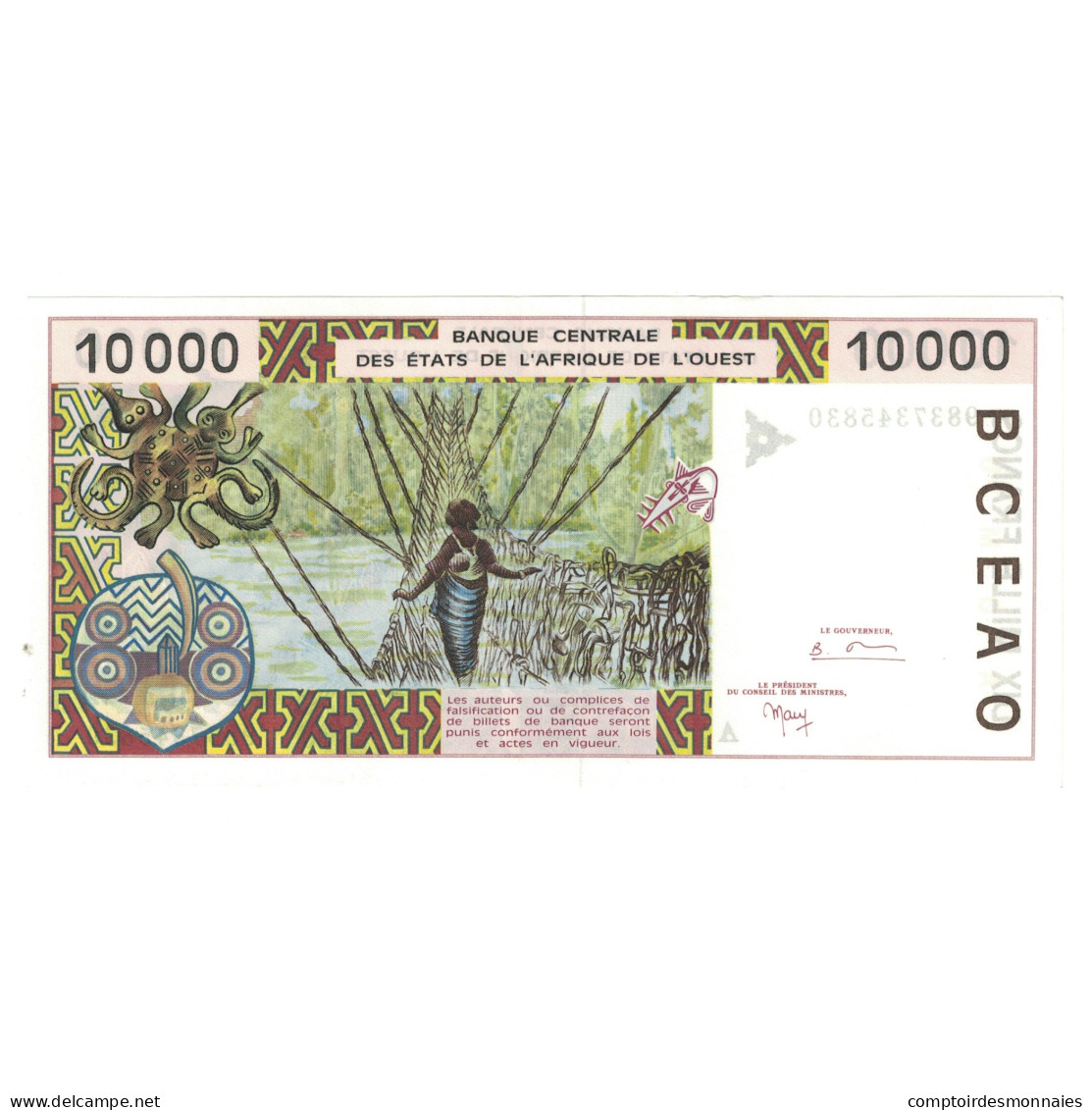 Billet, West African States, 10,000 Francs, KM:114Ae, NEUF - États D'Afrique De L'Ouest