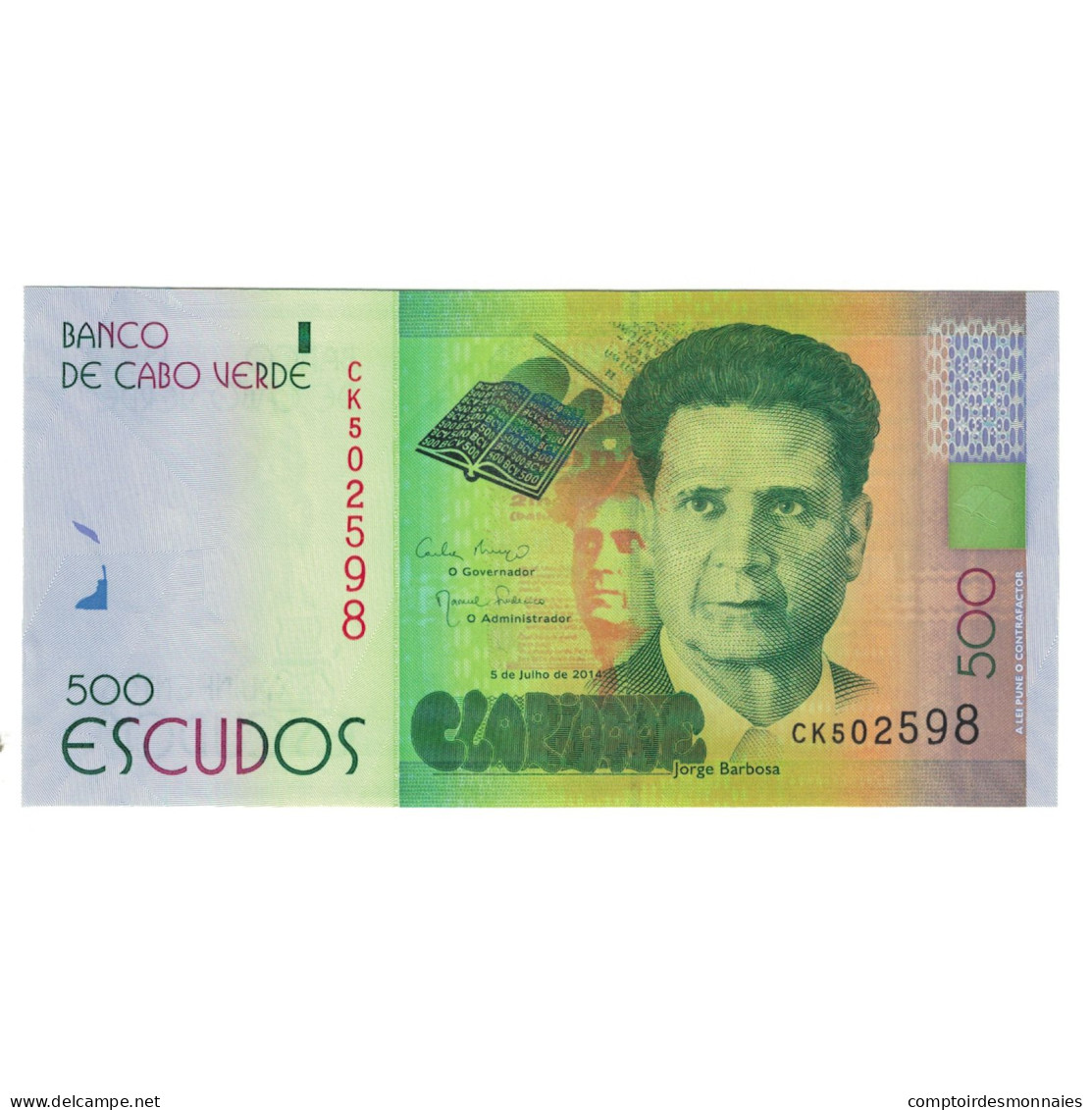 Billet, Cape Verde, 500 Escudos, 2014, 2014-07-05, NEUF - Cap Verde