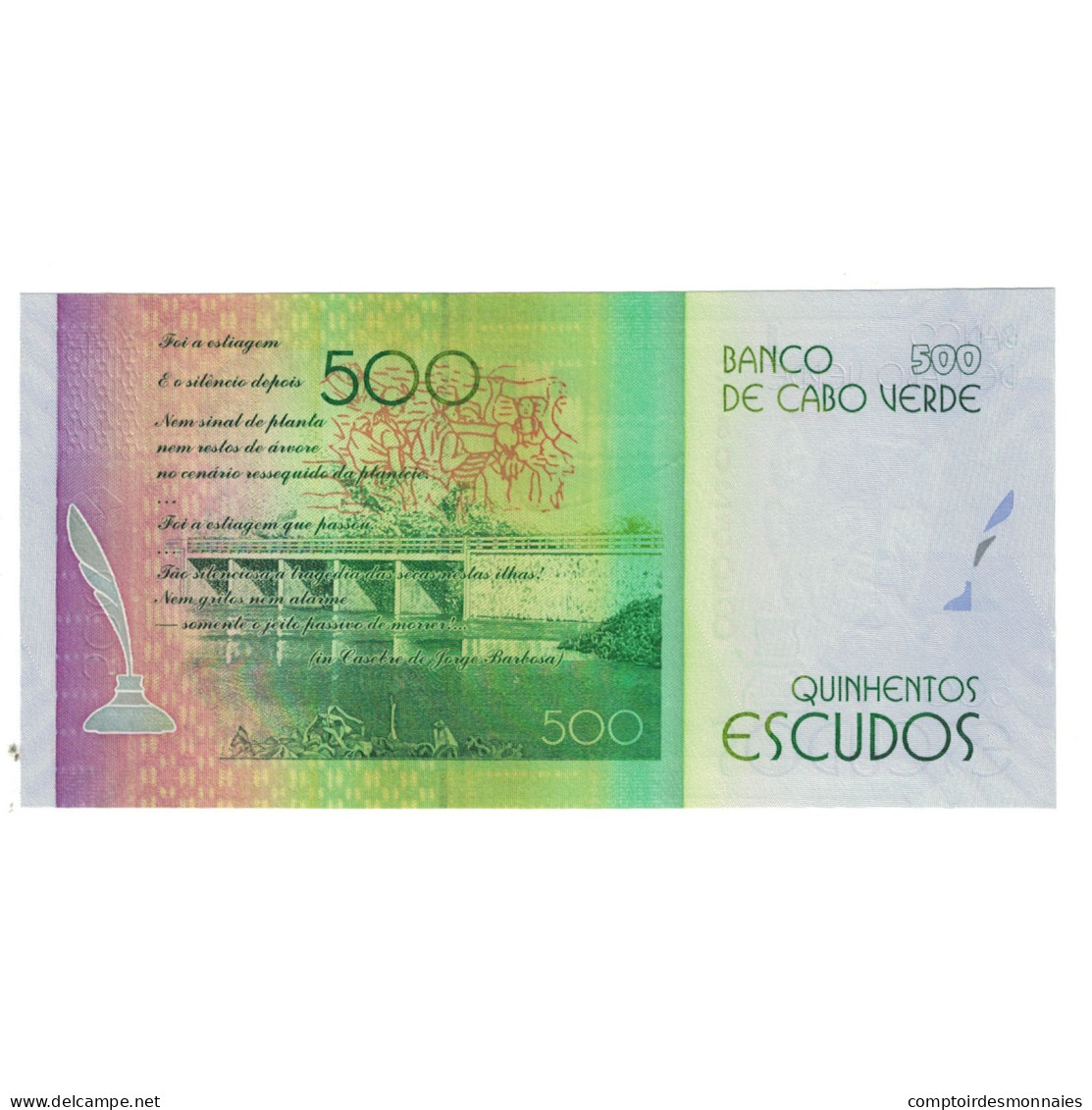 Billet, Cape Verde, 500 Escudos, 2014, 2014-07-05, NEUF - Cape Verde