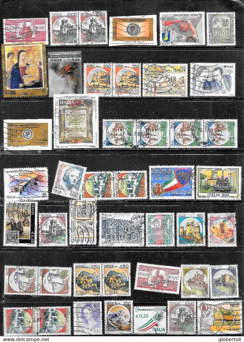 Italia/Italy/Italie: Lotto Di 92 Francobolli Usati, Lot Of 92 Used Stamps, Lot De 92 Timbres Oblitérés - Lotti E Collezioni