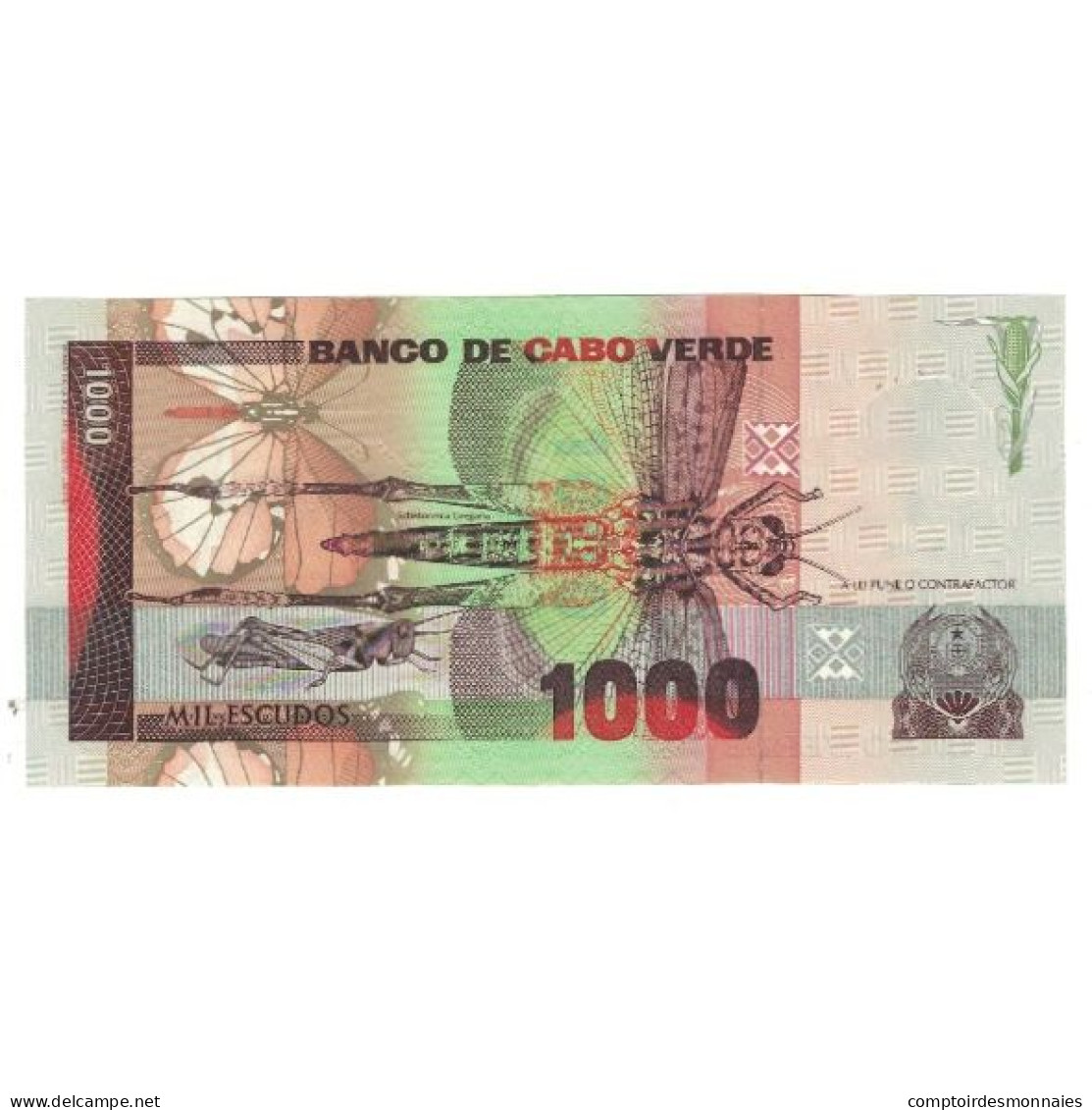 Billet, Cape Verde, 1000 Escudos, 1989, 1989-01-20, KM:60a, NEUF - Kaapverdische Eilanden