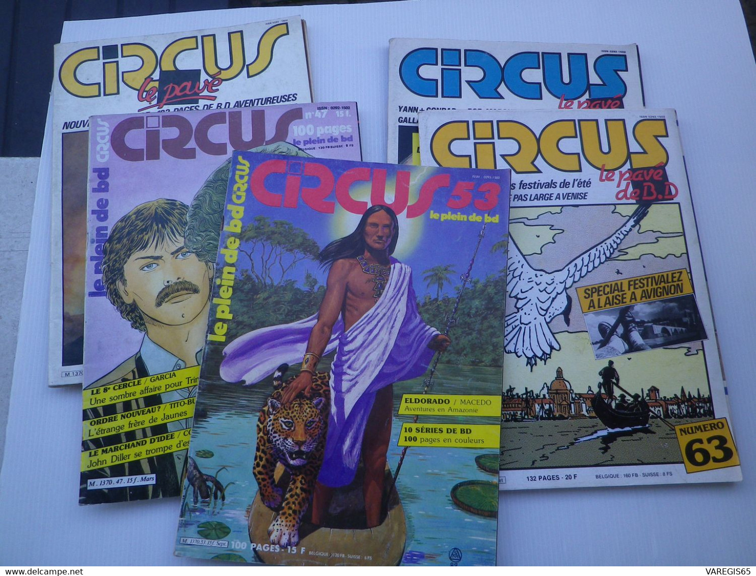 5 MAGAZINES CIRCUS - 47 53 58 63 69 - LE PLEIN DE BD ET LE PAVÉ DE BD - Circus