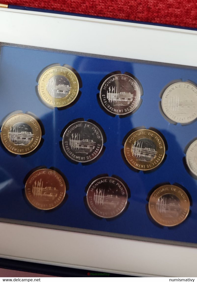 Coffret ESSAI € D'alliage Poinçonné Essai De Frappe Monétaires 13 Pièces EURO Monnaie De Paris - Variétés Et Curiosités