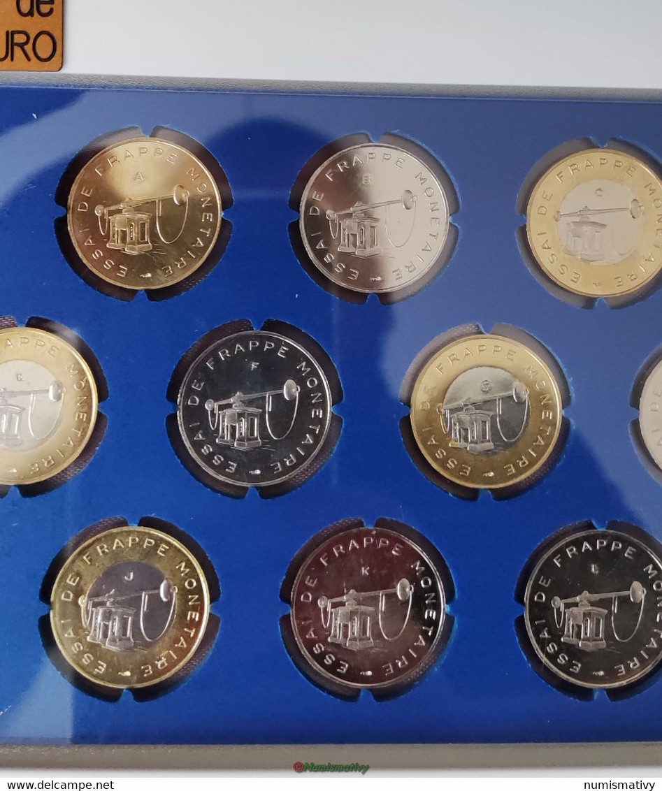 Coffret ESSAI € D'alliage Poinçonné Essai De Frappe Monétaires 13 Pièces EURO Monnaie De Paris MDP BE BU FDC - Pruebas Privadas