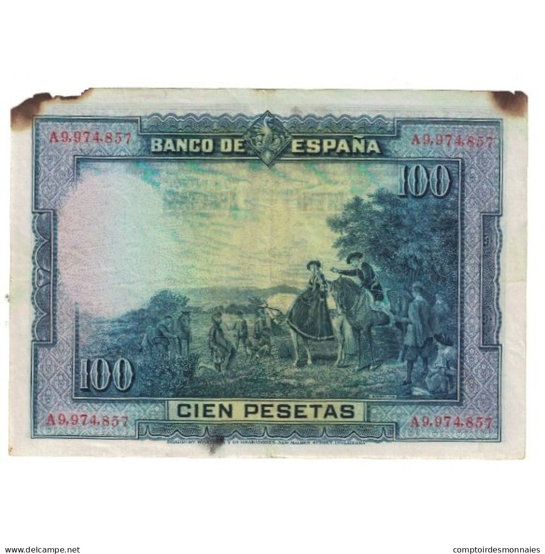Billet, Espagne, 100 Pesetas, 1928, 1928-08-15, KM:76a, B+ - 100 Pesetas