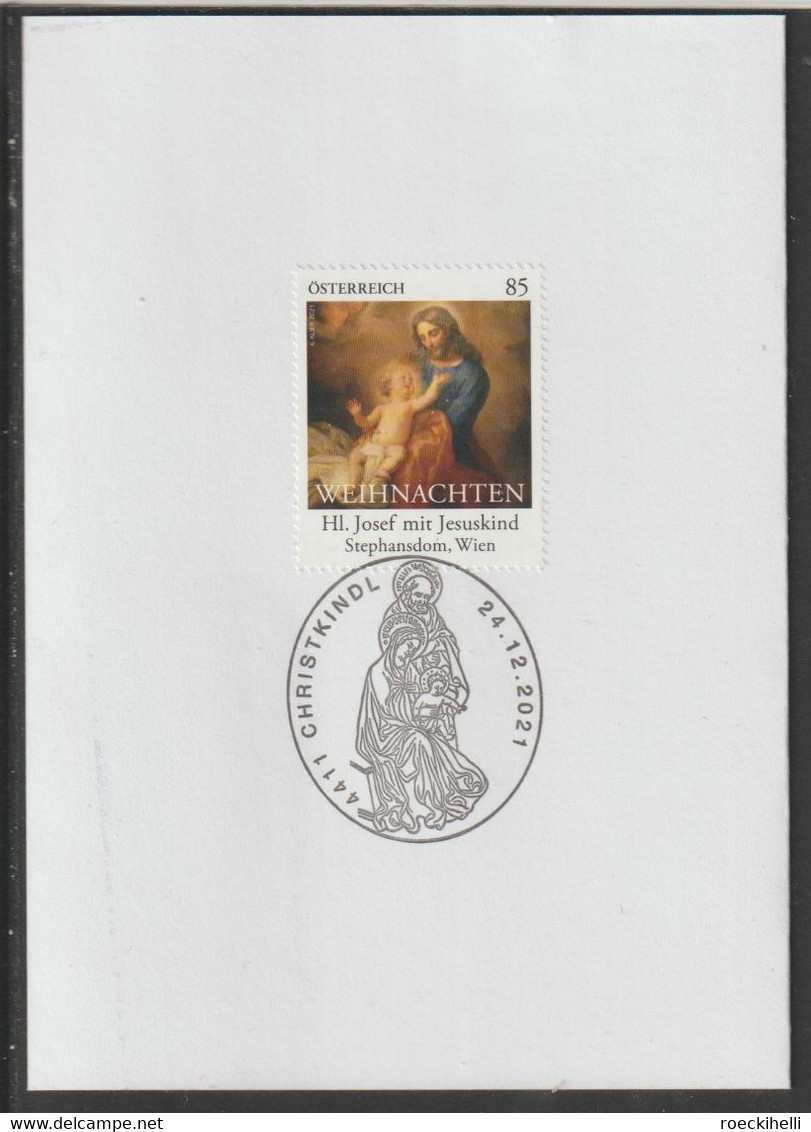 2021 - ÖSTERREICH - Weihnachtskarte D. österr. Post M. Christkindl-Stempel -  S.Scans  (wk Post 2021) - Briefe U. Dokumente