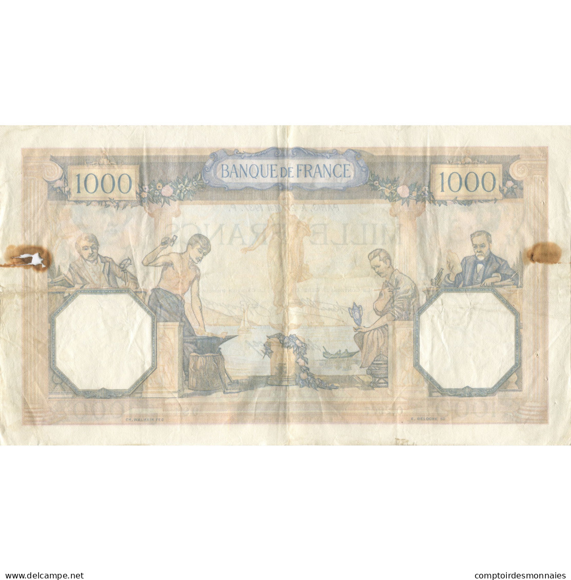 France, 1000 Francs, Cérès Et Mercure, 1937, 1937-05-27, TB, Fayette:37.10 - 1 000 F 1927-1940 ''Cérès Et Mercure''