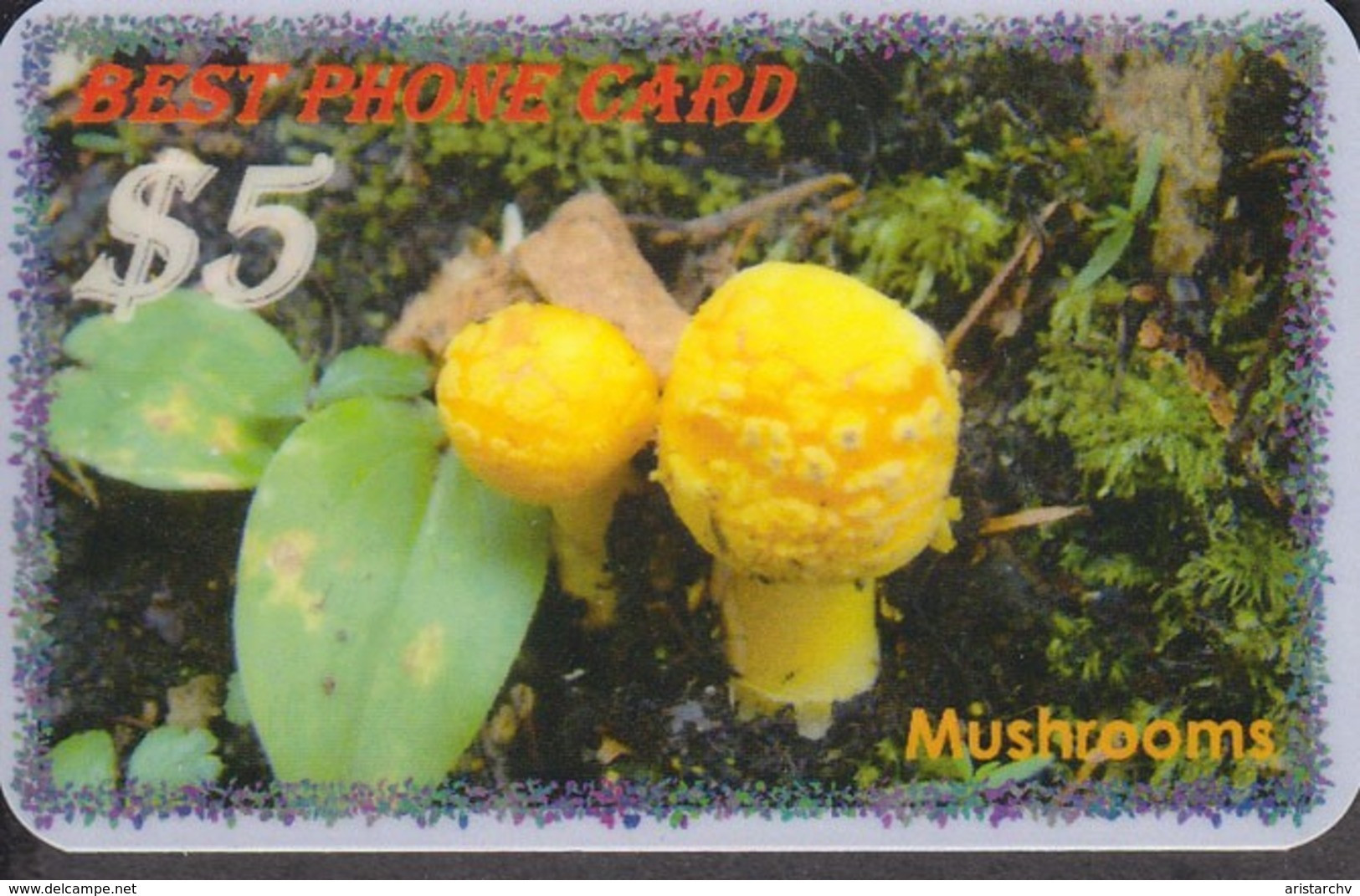 MUSHROOM SET OF 16 PHONE CARDS