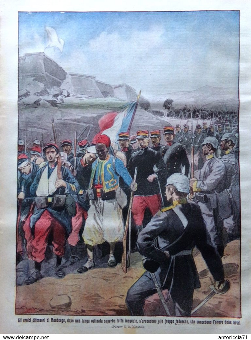 La Tribuna Illustrata 20 Settembre 1914 WW1 Benedetto XV Berna Maubeuge Ristori - Weltkrieg 1914-18