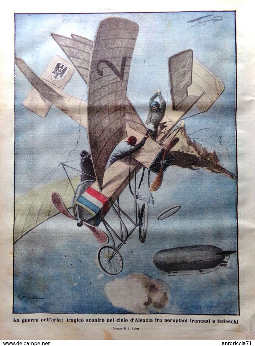 La Tribuna Illustrata 27 Settembre 1914 WW1 Mosaico Ritirata Austriaca Lovanio - Guerre 1914-18