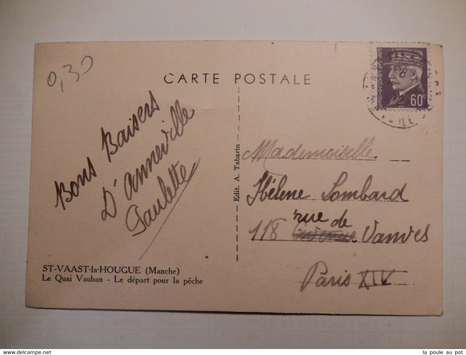 CPA 50 MANCHE SAINT VAAST DEPART POUR LA PECHE Carte Postale Ancienne - Saint Vaast La Hougue