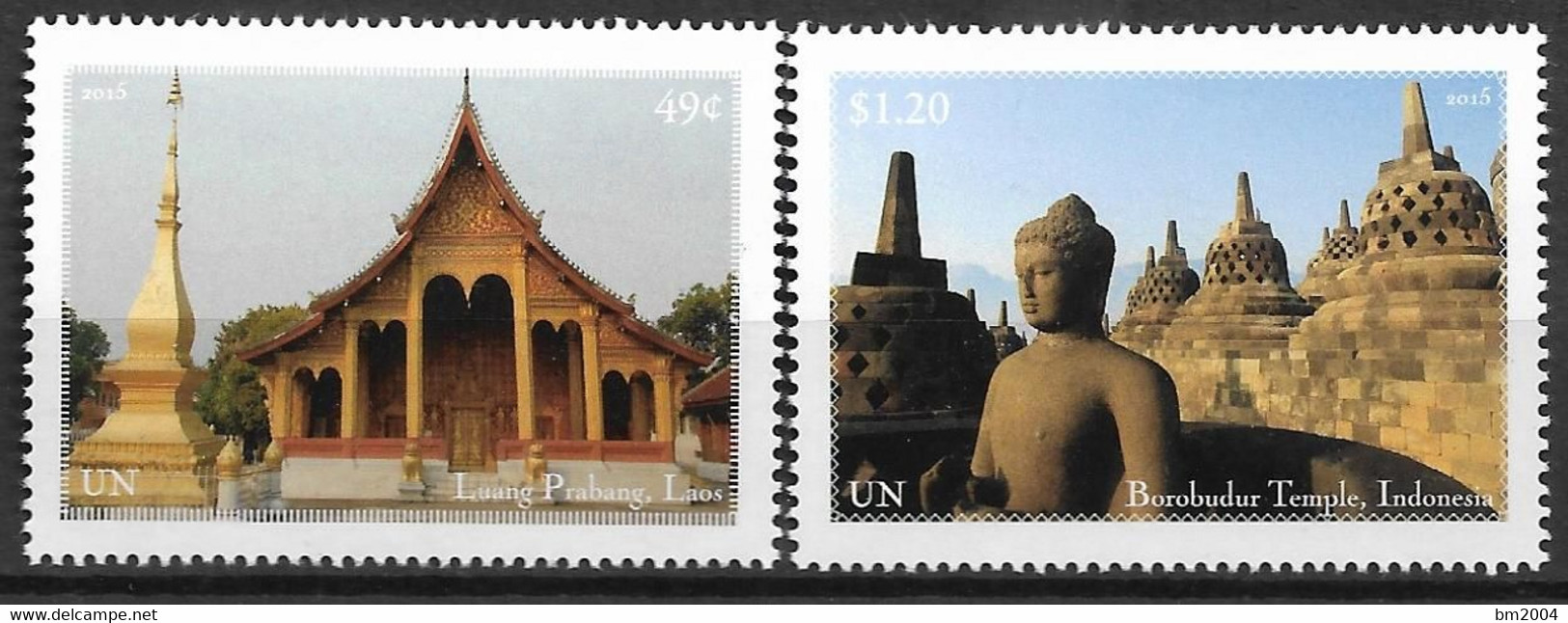 2015 UNO NEW YORK   MI. 1481-2 **MNH  UNESCO-Welterbe: Südostasien. - Nuevos