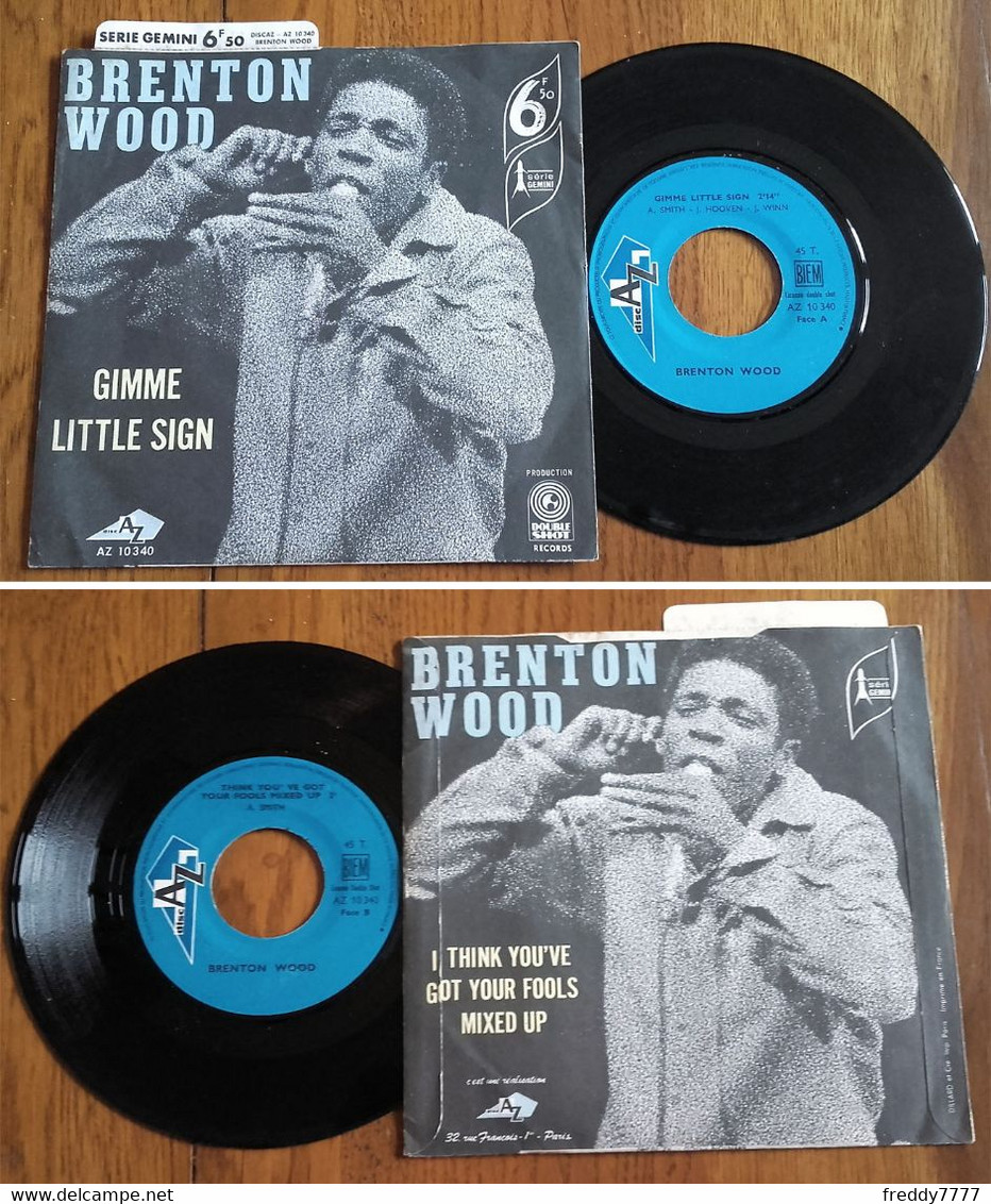RARE French SP 45t RPM BIEM (7") BRENTON WOOD (Lang, 1967) - Soul - R&B
