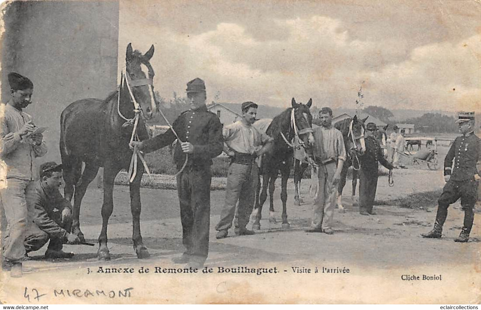 Miramont          47    Annexe De La Remonte De Bouilhaguet     Chevaux  Visite à L'arrivée        (voir Scan) - Autres & Non Classés