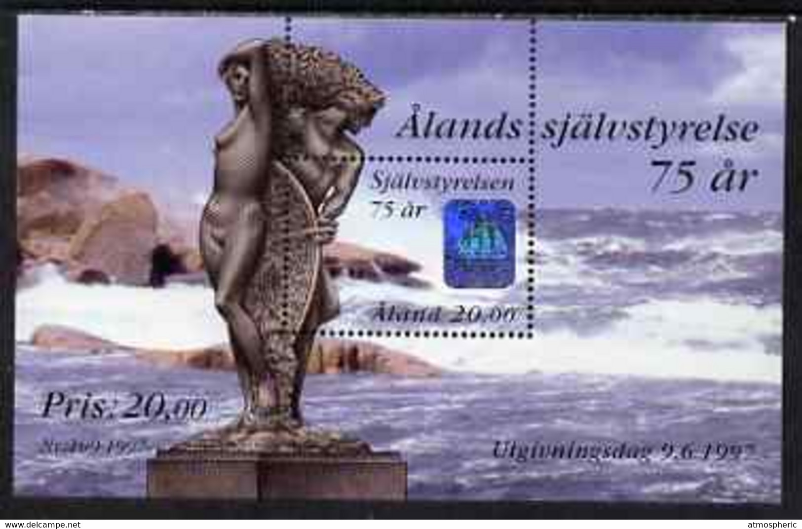 Aland Islands 1997 75th Anniversary Of Autonomy Perf M/sheet U/M SG MS 126 - Local Post Stamps