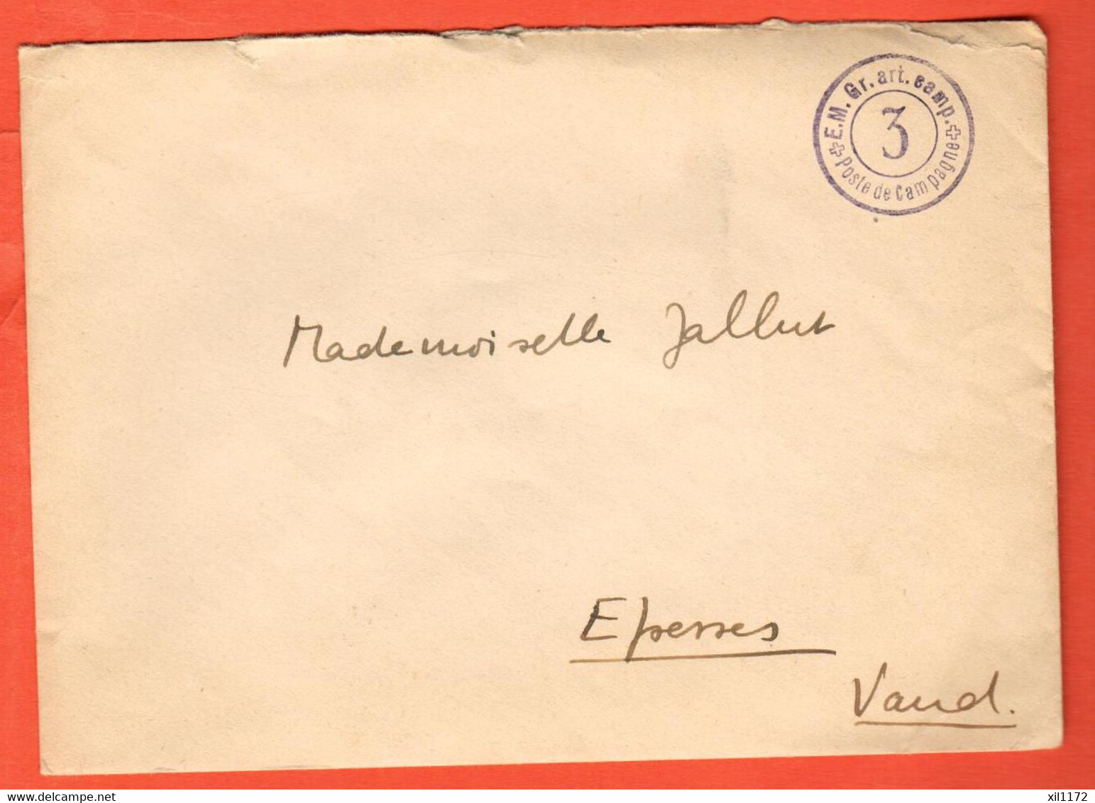 QAB-31 Oblitération Militaire Poste De Campagne Sur Lettre Vers Epesses Le 16.1.1945 - Postmarks