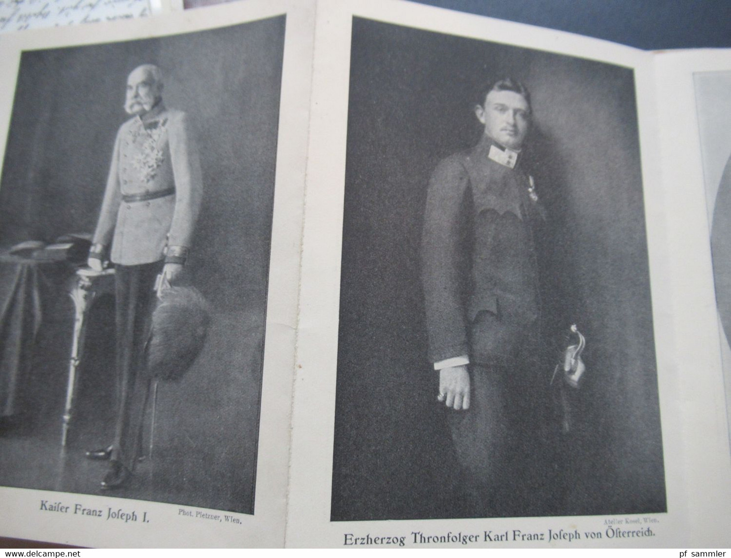Leporello Die Führer Deutschlands und Österreich-Ungarns im Weltkriege 1914 mit 26 illustrierten Bildern / Portraits