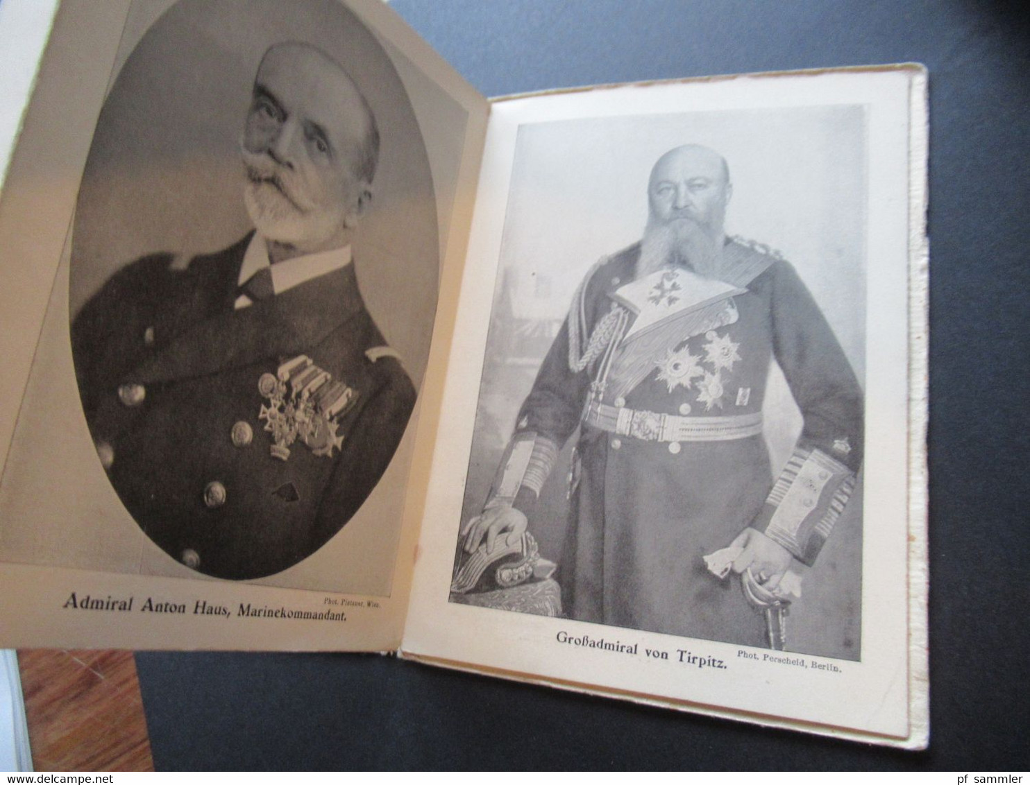 Leporello Die Führer Deutschlands und Österreich-Ungarns im Weltkriege 1914 mit 26 illustrierten Bildern / Portraits