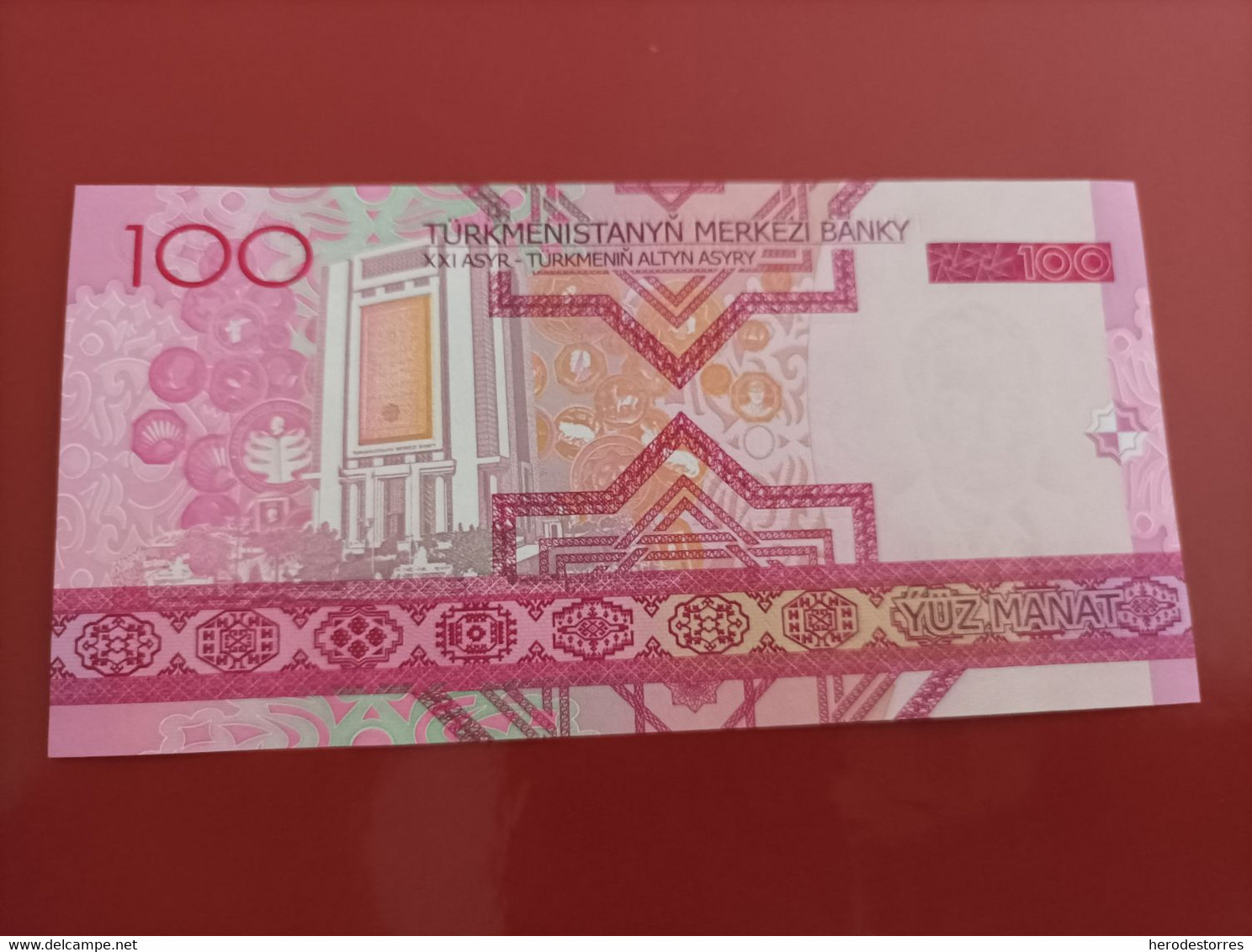 Billete De TURKMENISTAN, De 100 MANAT, Año 2005, Uncirculated - Turkménistan