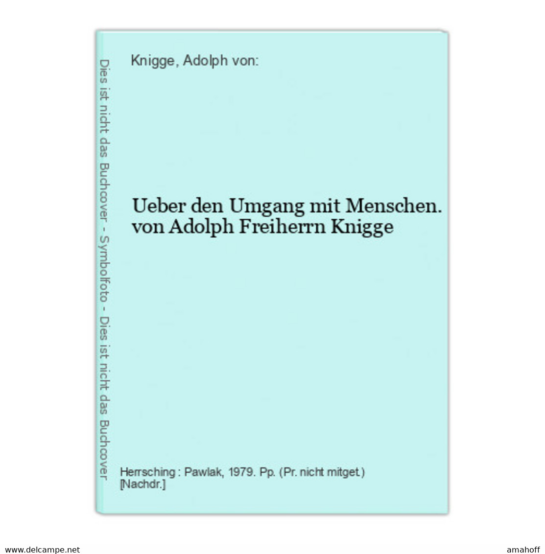 Ueber Den Umgang Mit Menschen. - Psicología