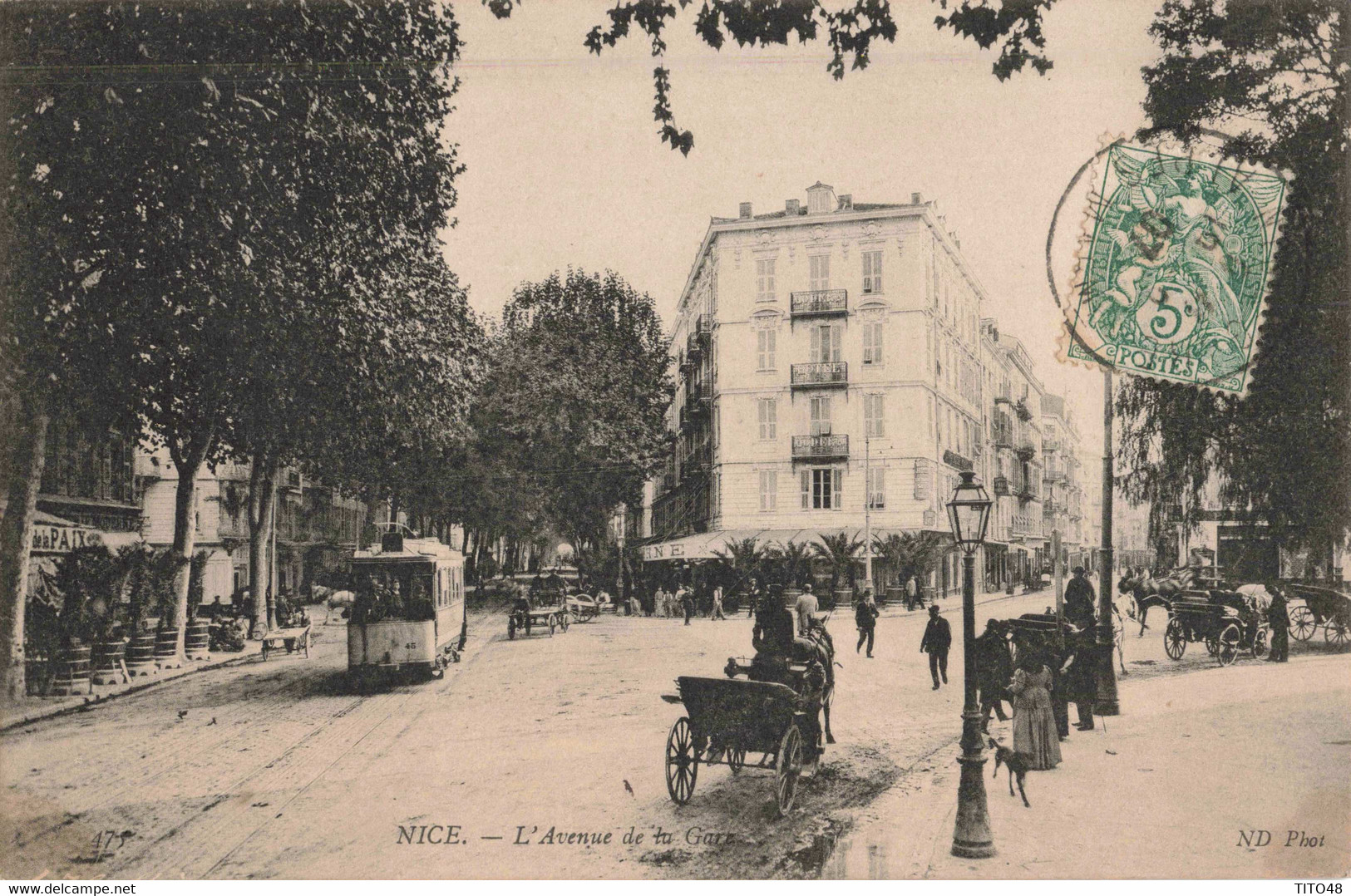 FRANCE- 06 ALPES MARITIMES - NICE - L'Avenue De La Gare - Stadsverkeer - Auto, Bus En Tram