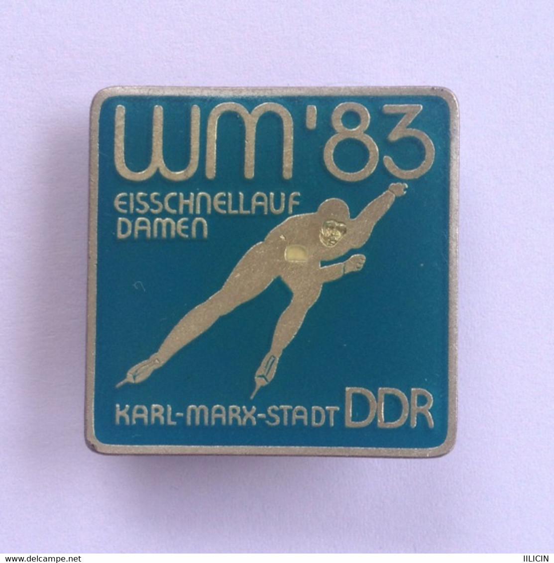 Badge Pin ZN000010 - Speed Ice Skating Germany World Championships Women 1983 - Eiskunstlauf