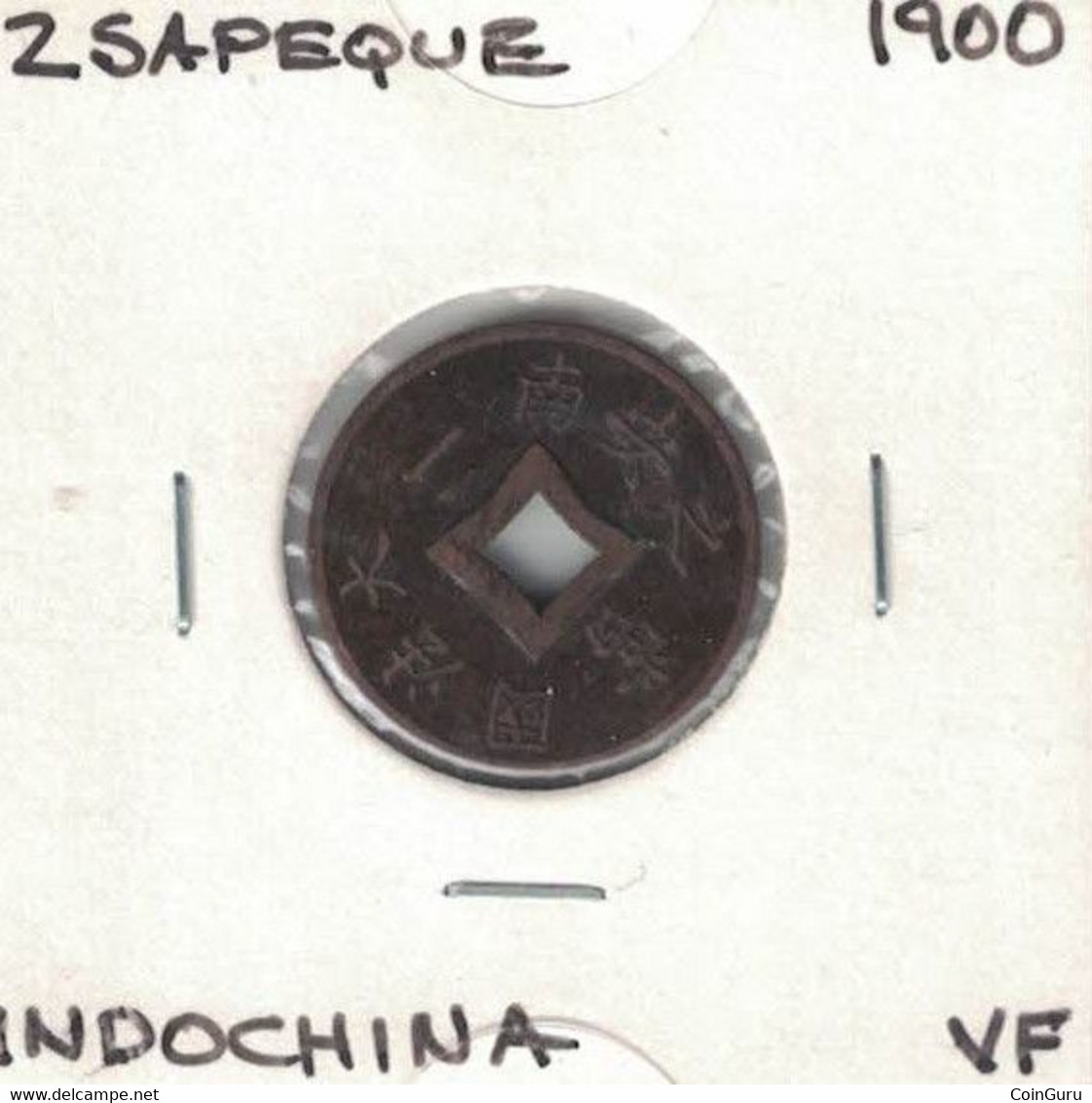 French Indochina 2 Sapeque 1900, KM#6 - Vietnam