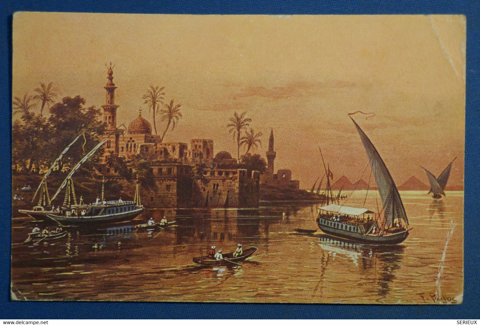 AL4 FRANCE CAIRE  BELLE CARTE   1924 EGYPTE POUR TROYES FRANCE    + + AFFRANCH. INTERESSANT - Briefe U. Dokumente