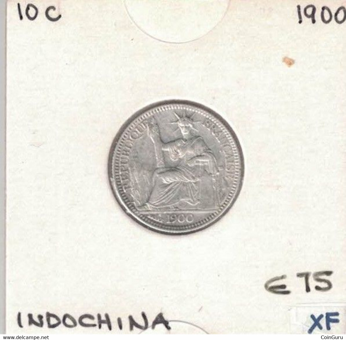 French Indochina 10 Cents 1900, KM#9 - Viêt-Nam