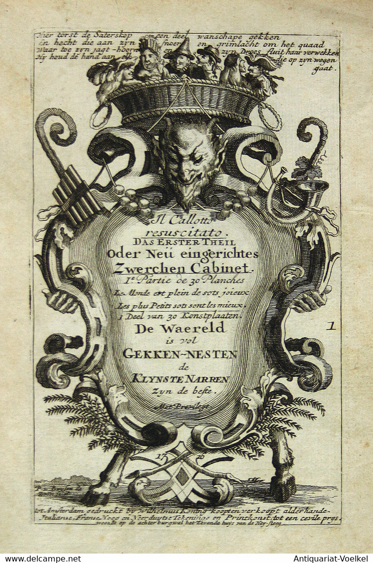 Il Callotto Resuscitato, Oder, Neu Eingerichtes Zwerchen Cabinet []. - Rare