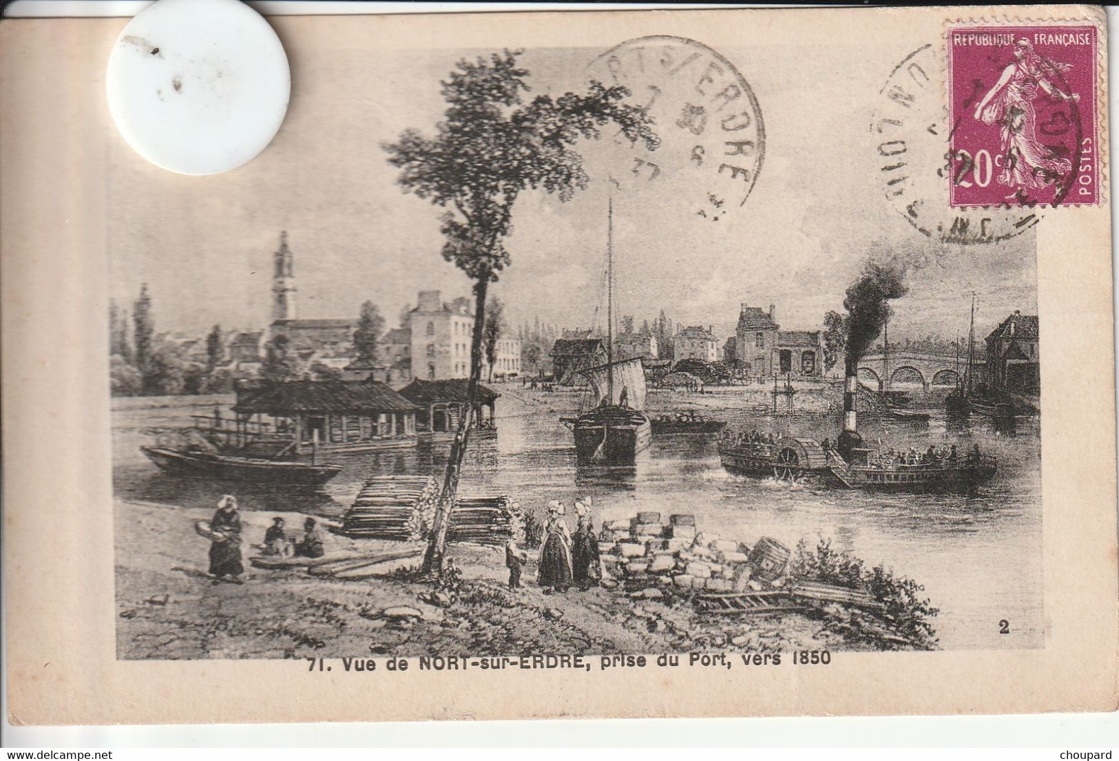 44 - Carte Postale Ancienne De  Vue De NORT SUR ERDRE  Prise Du Port Vers 1850 - Nort Sur Erdre