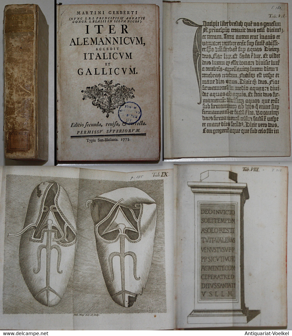 Iter Alemannicum Accedit Italicum Et Gallicum. Editio Secunda, Revisa & Correcta. - Rare