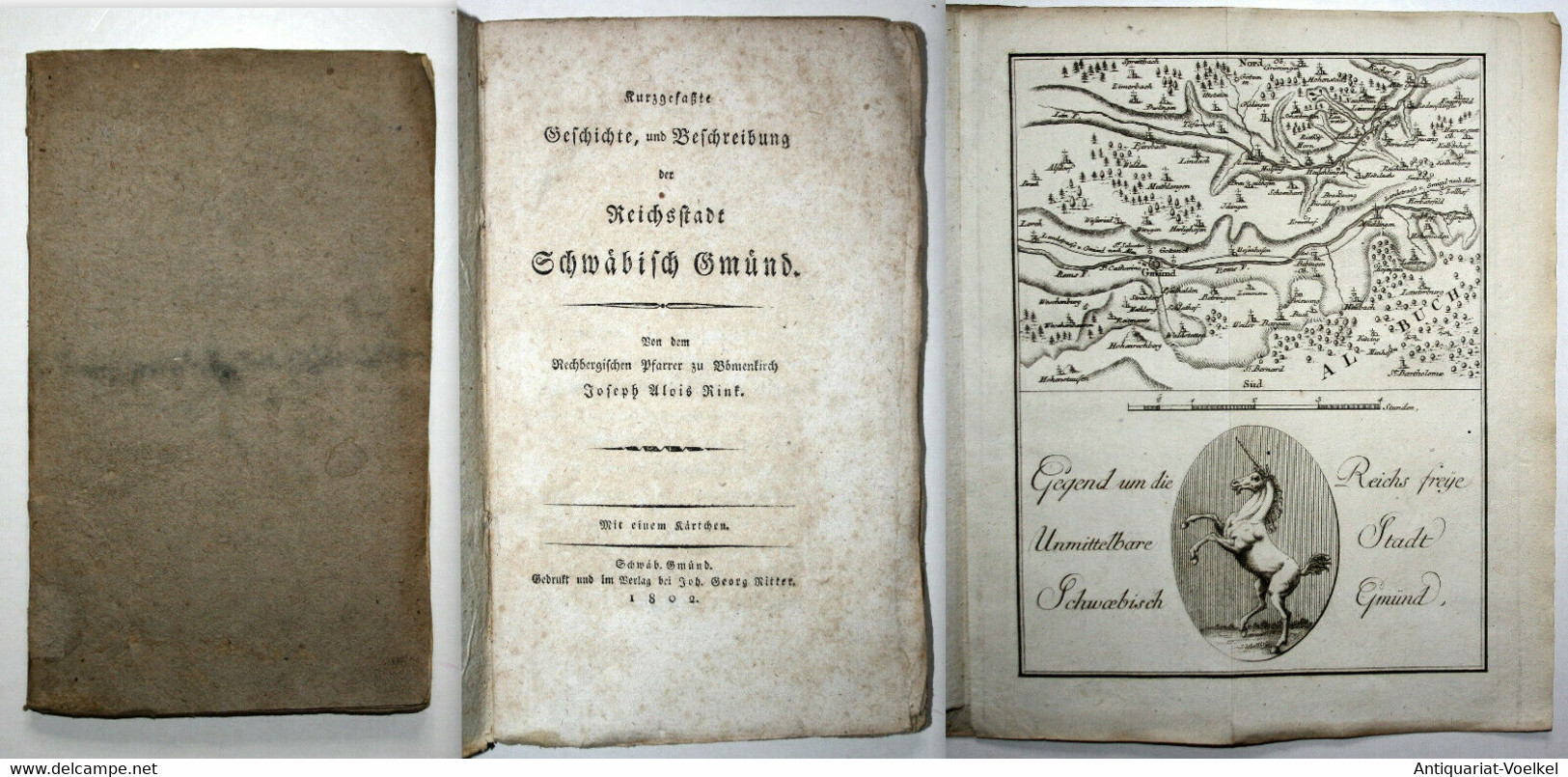 Kurzgefaßte Geschichte Und Beschreibung Der Reichsstadt Schwäbisch Gmünd - Landkarten