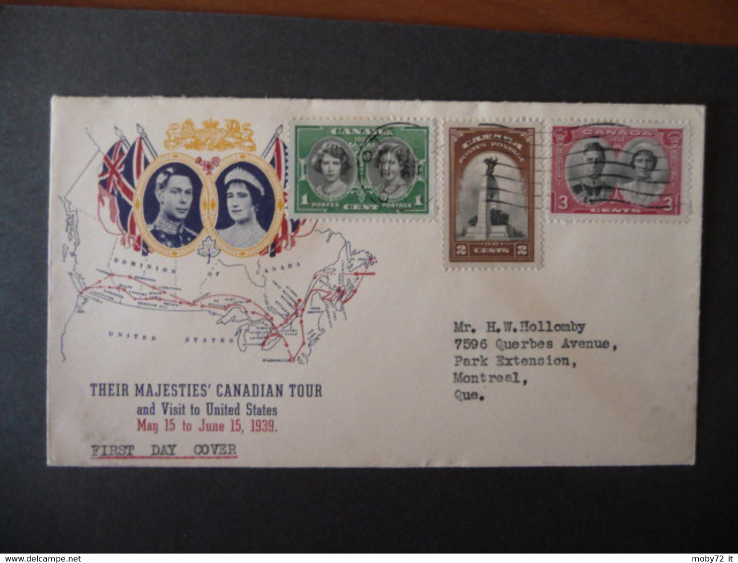 Canada - 1939 - Their Majesties' Canadian Tour - FDC - Mi N. 213/15 - ....-1951