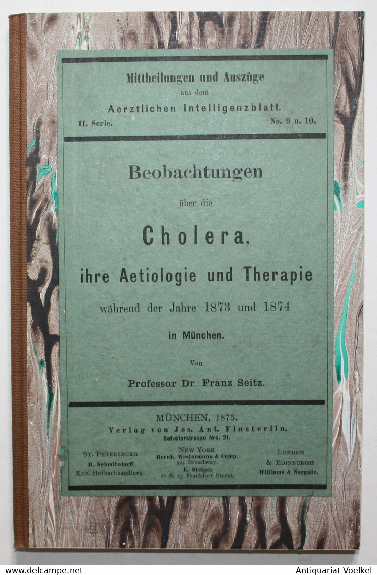 Mittheilungen Und Auszüge Aus Dem Aerztlichen Intelligenzblatt. Beobachtungen über Die Cholera, Ihre Aetiologi - Mapamundis