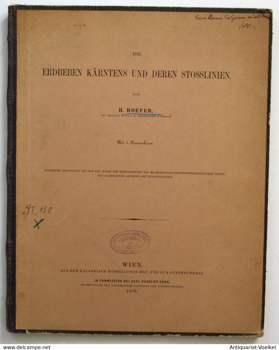 Die Erdbeben Kärntens Und Deren Stosslinien. - Mappemondes