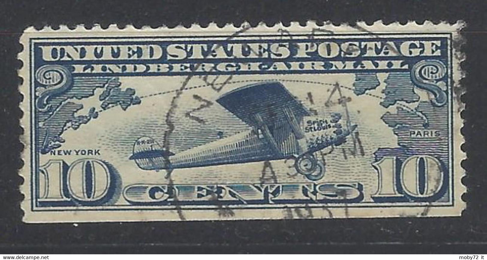 USA - 1927 - Usato/used - Airmail - Lindbergh - Mi N. 306D - 1a. 1918-1940 Used