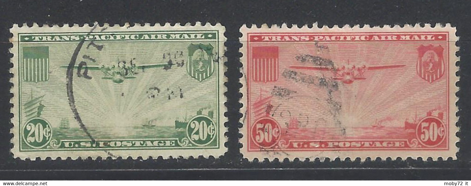 USA - 1937 - Usato/used - Trans Pacific Airmail - Mi N. 400/01 - 1a. 1918-1940 Used