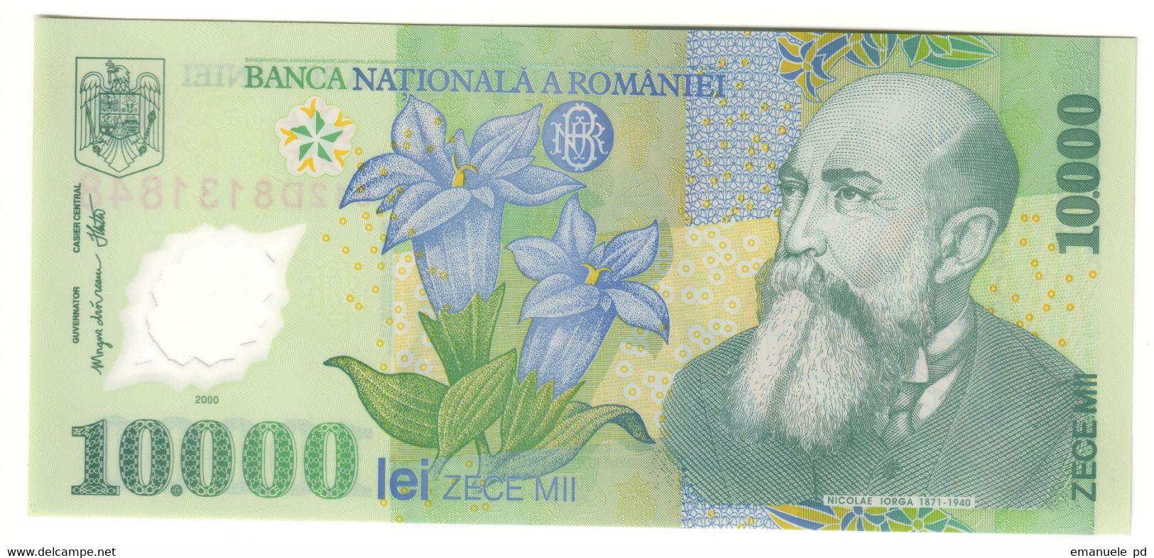 ROMANIA	10000	LEI	2000	P112	UNC			.CV. - Romania