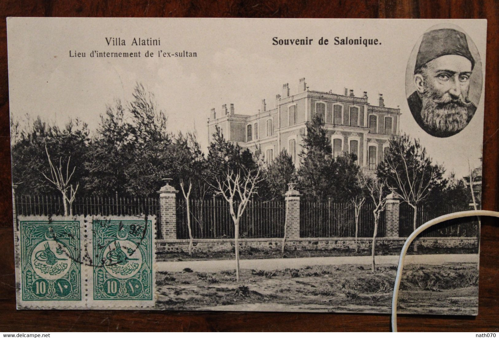 1910 CPA Ak Villa Alatini Sultan Turkey Türkei LEVANT Empire Ottoman Salonique Grèce KUK Kriegsmarine Erzherzog Austria - Storia Postale