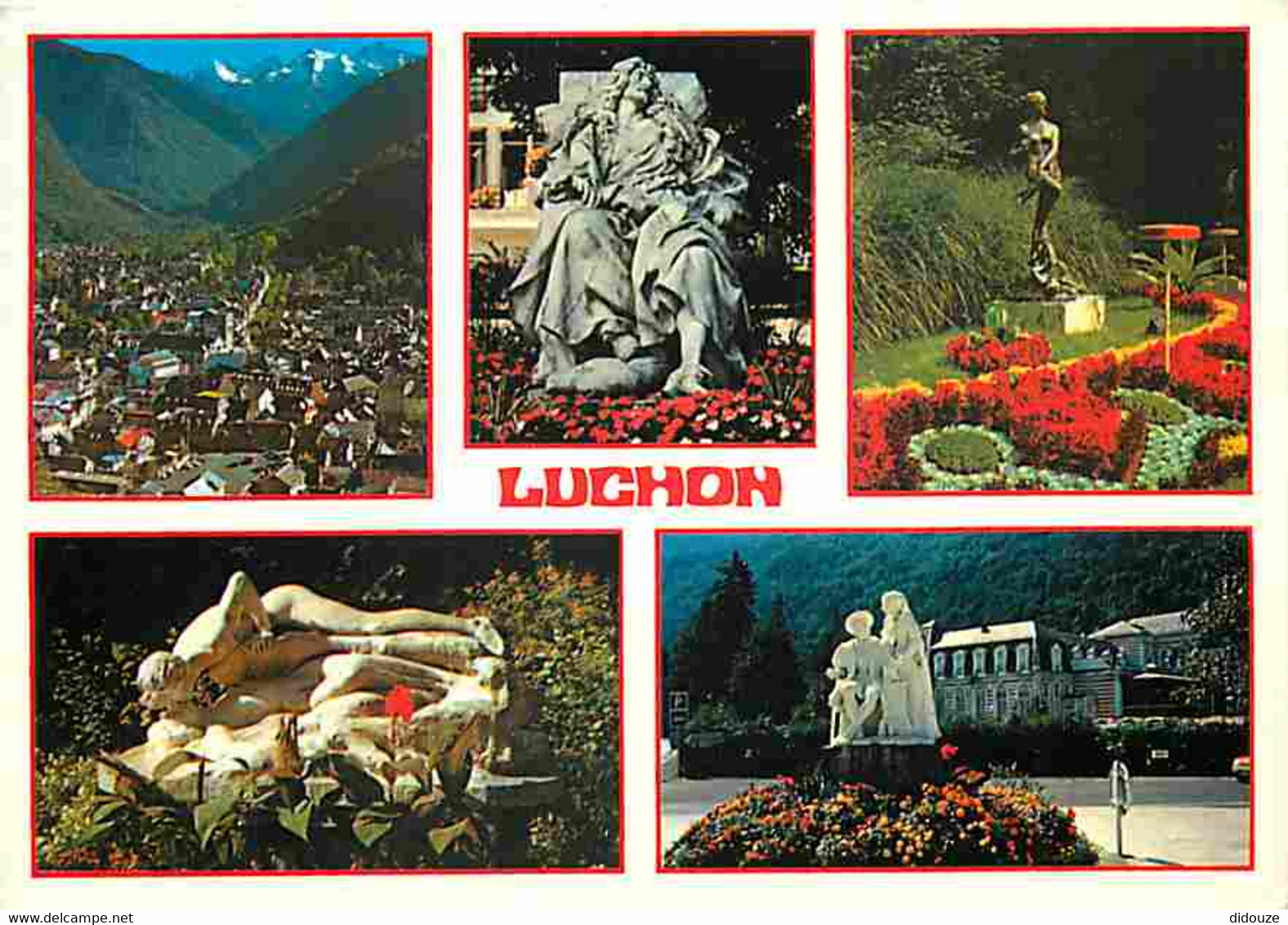 31 - Luchon - Multivues - Statues - Fleurs - Flamme Postale - CPM - Voir Scans Recto-Verso - Luchon