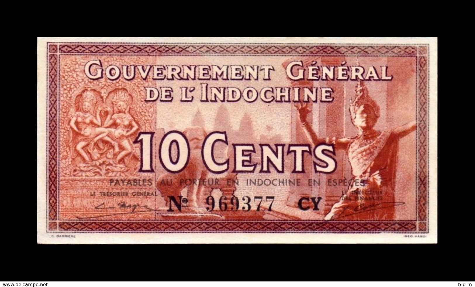 French Indochina 10 Cents 1939 Pick 85d Serie CY SC UNC - Indocina