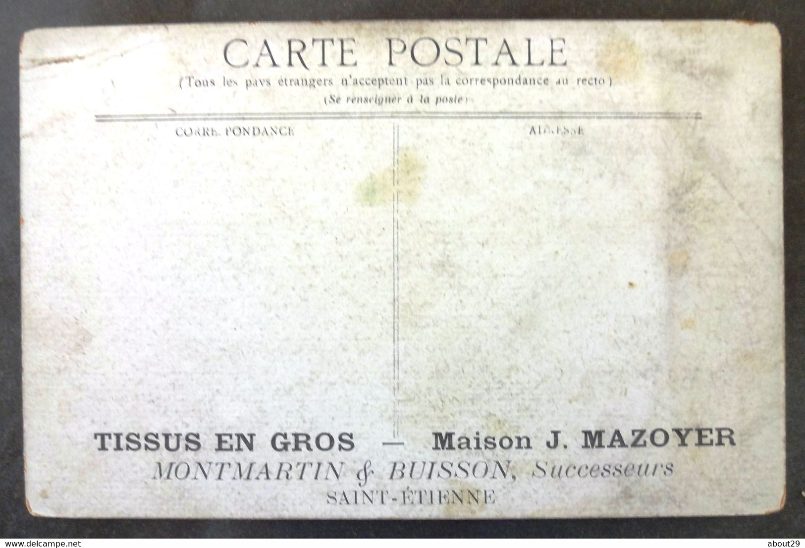 CPA 29 BREST - Avant Port - Carte Publicitaire Tissus En Gros Mazoyer - Réf. Y 136 - Brest