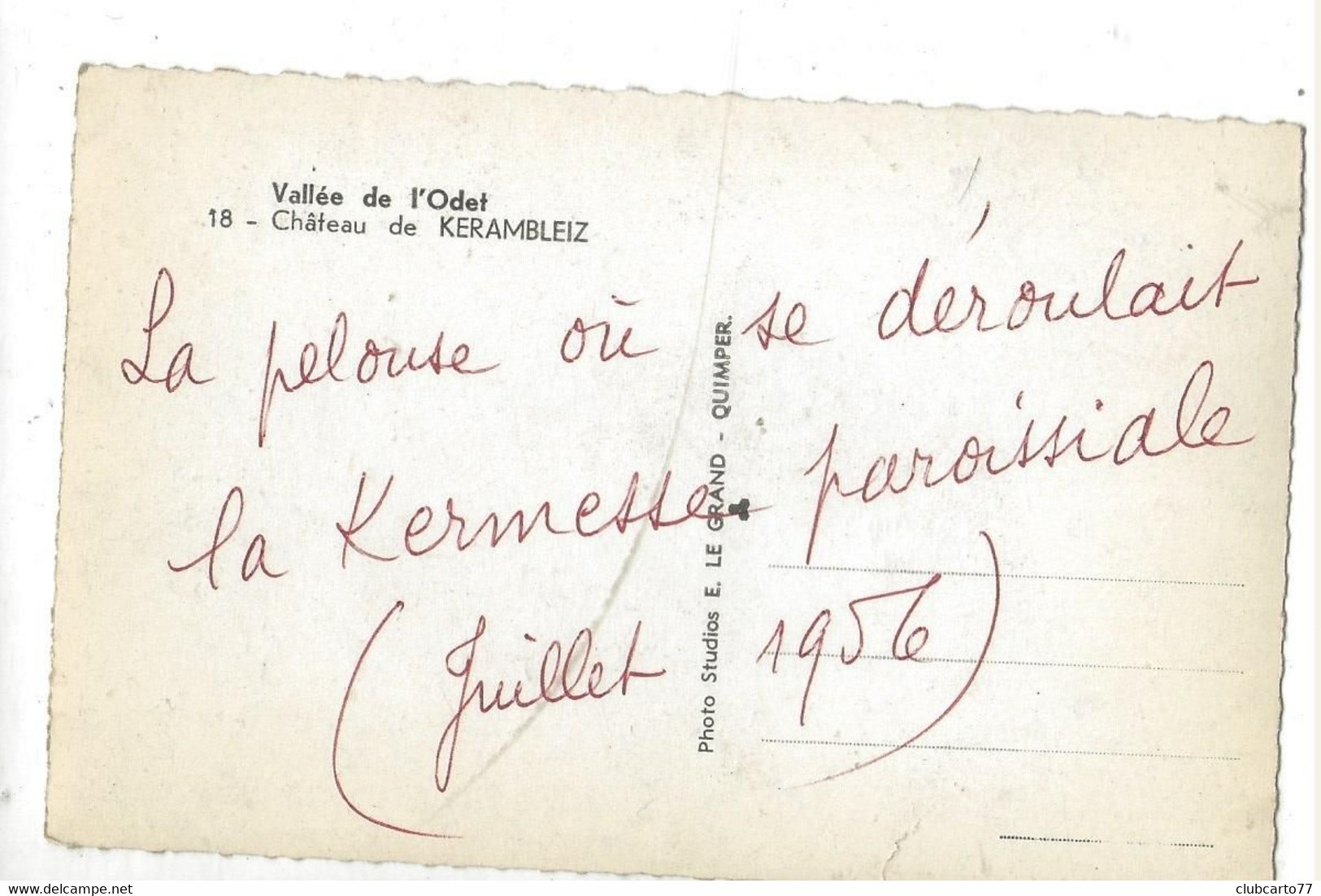 Plomelin (29) : La Pelouse De La Kermesse Paroissiale Du Château De Kerambleiz Lieu-dit Kastel En 1956 PF. - Combrit Ste-Marine