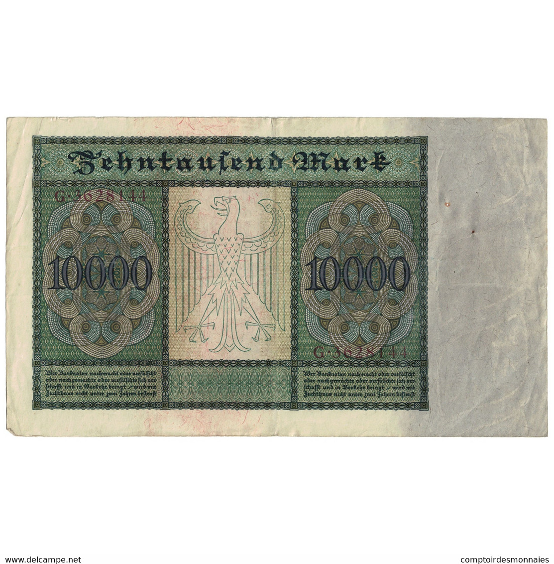 Billet, Allemagne, 10,000 Mark, 1922, 1922-01-19, KM:71, TB - 10.000 Mark