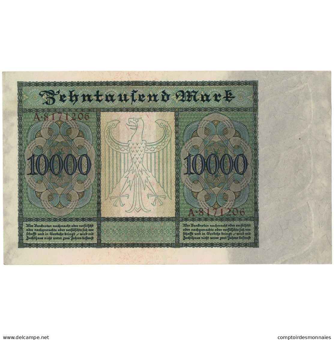 Billet, Allemagne, 10,000 Mark, 1922, 1922-01-19, KM:71, SPL - 10000 Mark