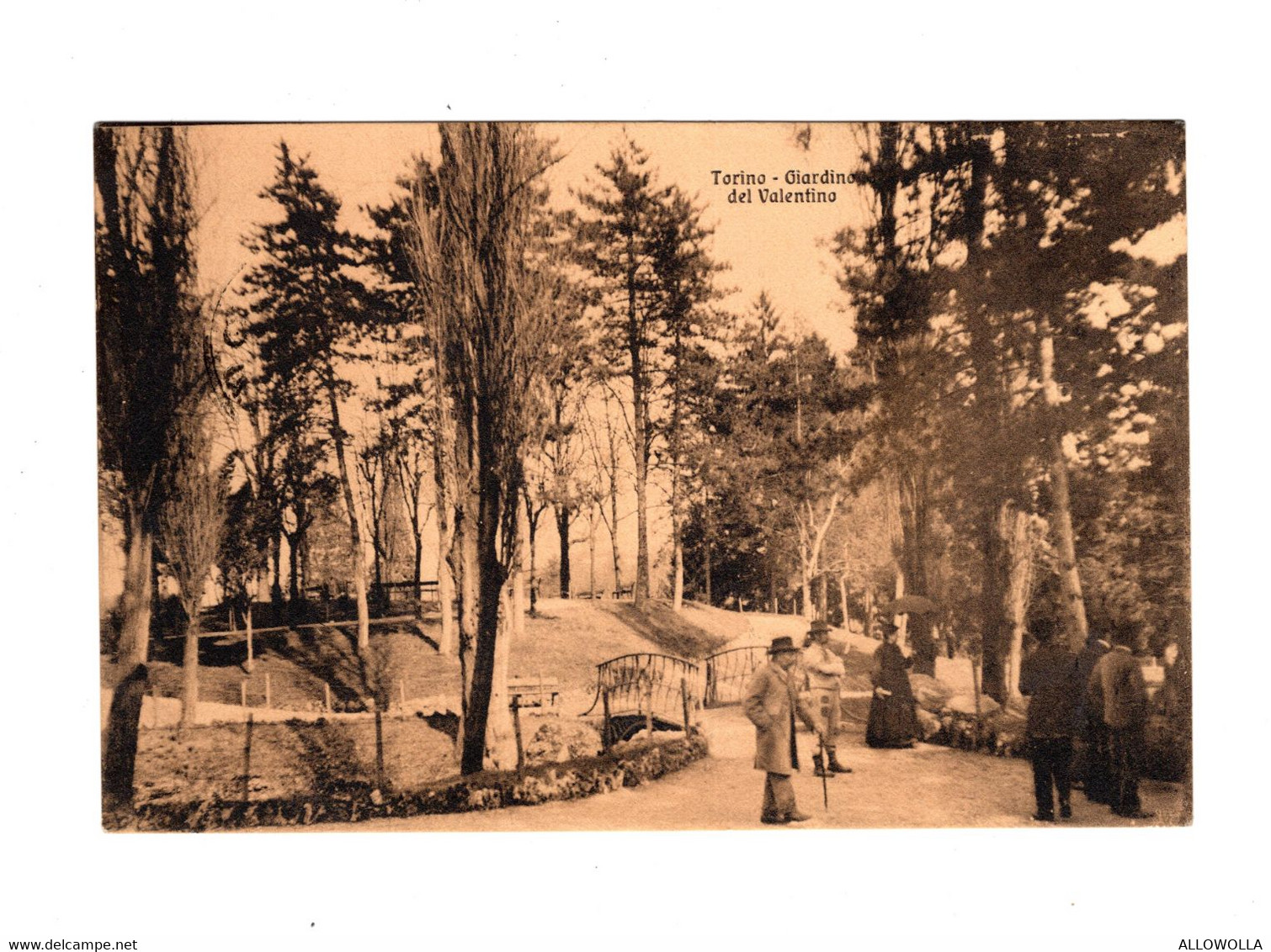 14856 " TORINO-GIARDINO DEL VALENTINO " ANIMATA-VERA FOTO-CART. POST.SPED.1910 - Parken & Tuinen