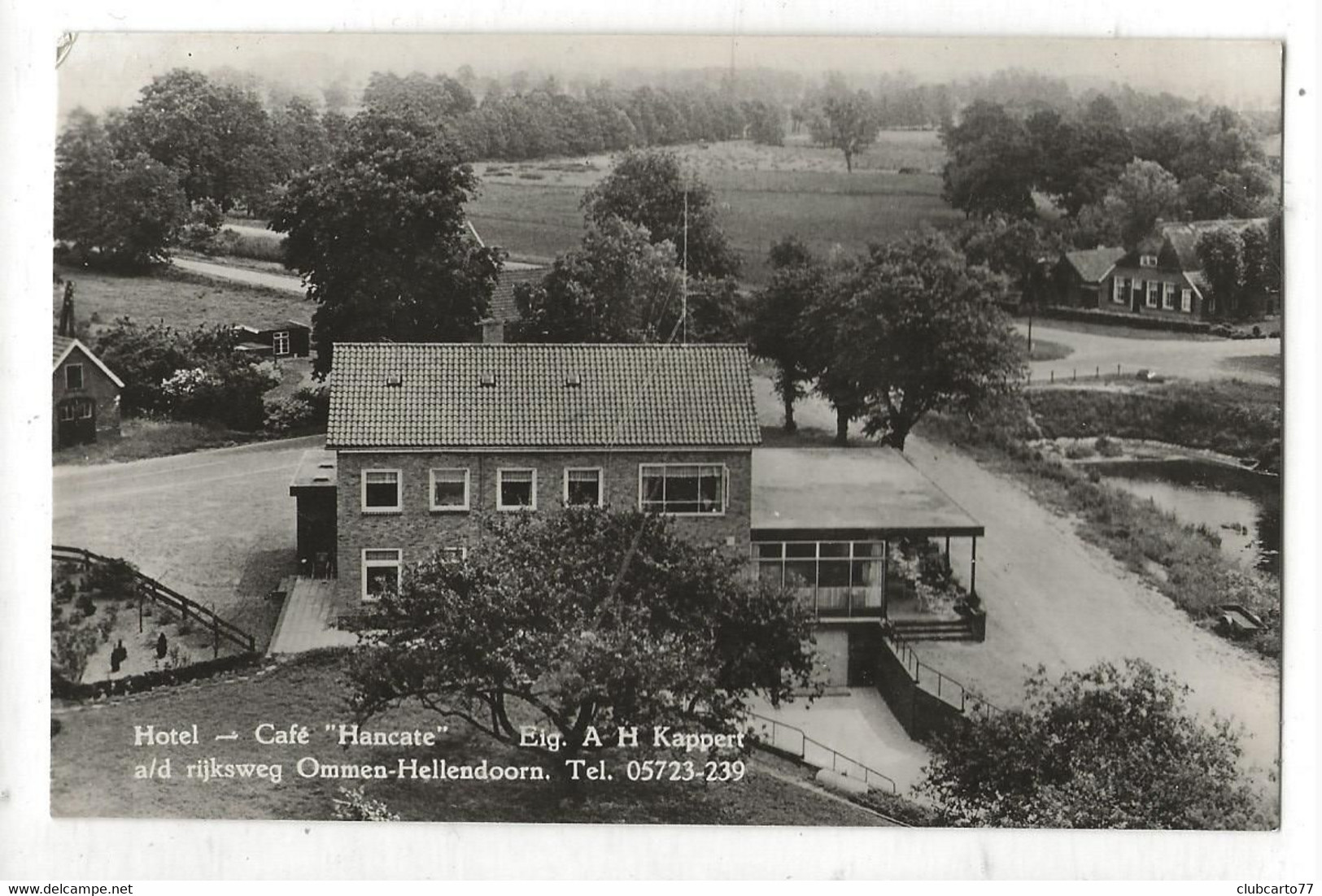 Ommen (Pays-Bas, Overijssel) : Le Café "Hancate" Hellendoorn En 1950 PF. - Ommen